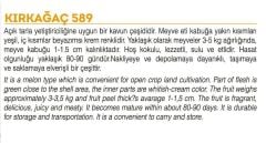 Yerli Doğal Kırkağaç-589 Tip Kavun 100 Adet Tohum