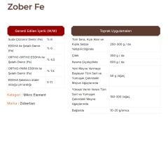 Zober-Fe %6 Tamamı EDDHA Şelatlı Demir 5 Kg